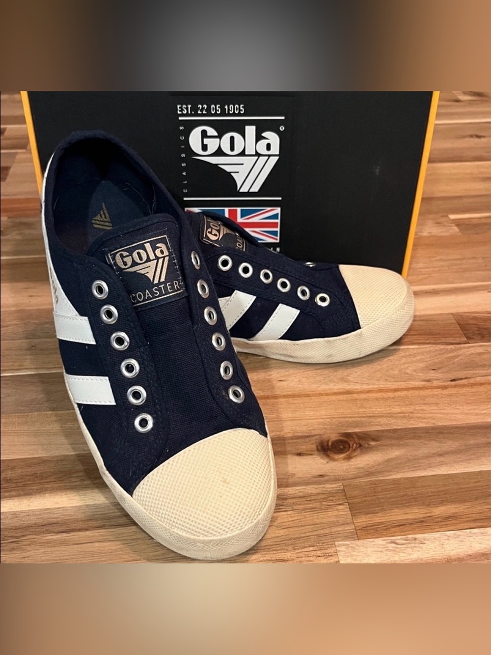 Gola Coaster Slip Navy Shoes